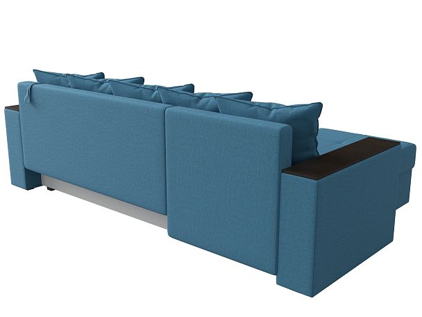 Диван угловой Дубай Лайт левый угол Рогожка голубой - Вид 6