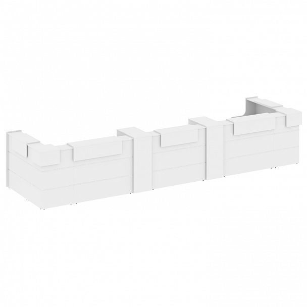 Ресепшн П-образный "Onix" O.R-K-38 белый бриллиант - Вид 2