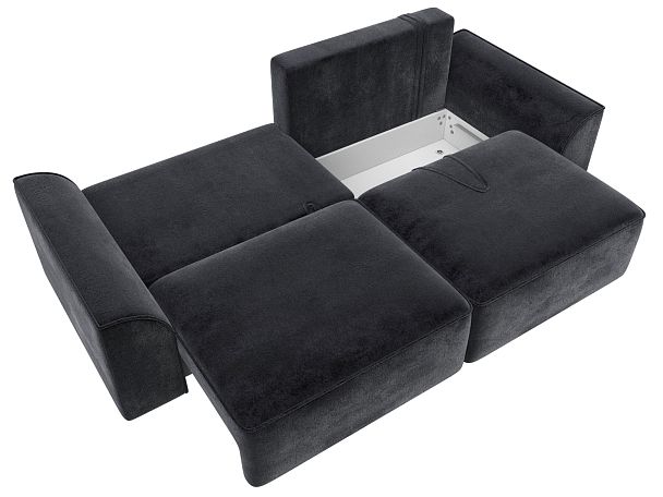 Диван прямой Лига-048 НПБ Велюр серый - Вид 9