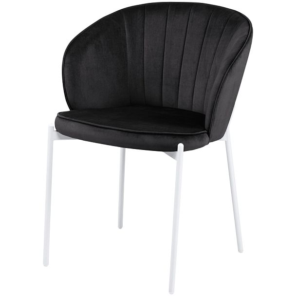 Комплект кухонных стульев Миэль черный велюр/белый, 4 шт. - Вид 1