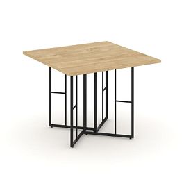 Rift Direct Стол переговорный RF.SPRG-001 Тиквуд Светлый/Металл Черный 980*980*750 - Фото предпросмотра