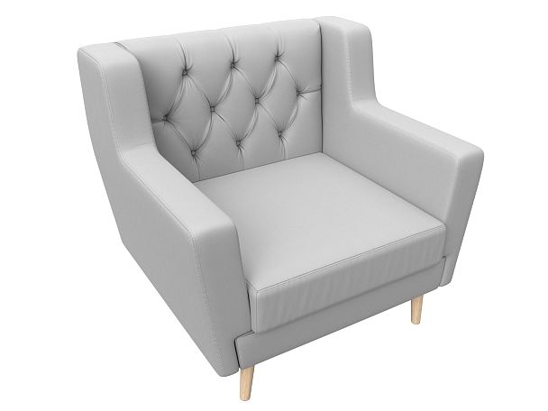 Кресло Брайтон Люкс (полностью экокожа белая) - Вид 5