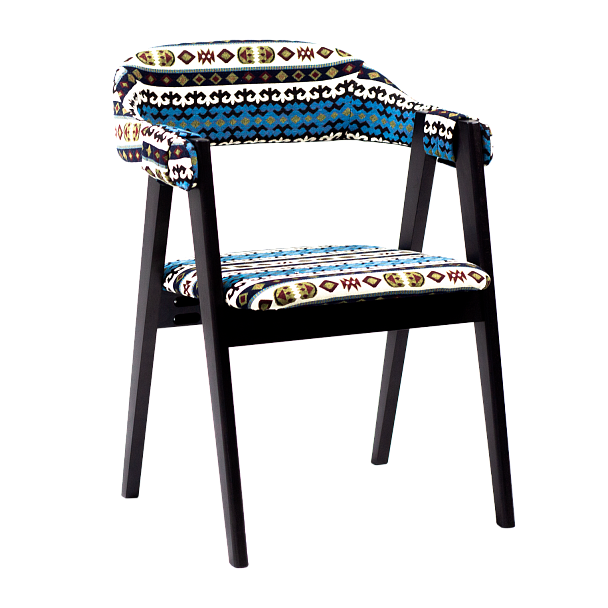 Полукресло Dolche Гобелен Kilim 205, ножки бук, морилка черная - Вид 2