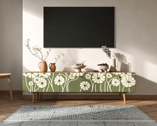 Комод Berber с ящиками низкий под TV арт BB19/Print_53 - Вид 5