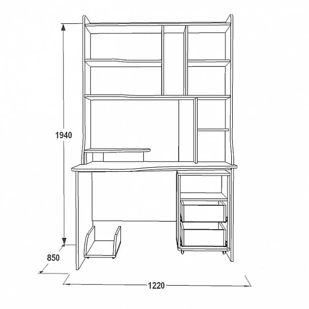 Стол компьютерный "СК 7" - Вид 2
