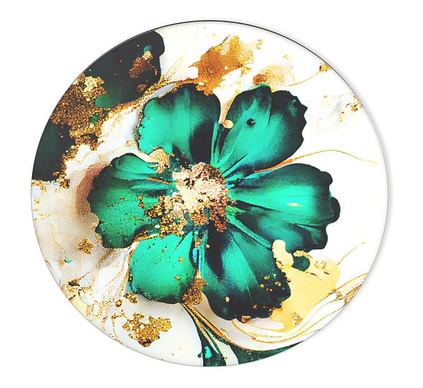 Столешница Sheffilton SHT-TT32 80 стекло/МДФ малахитово зеленый - Вид 1