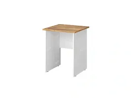 TANDEM RTD015-60-ME Стол квадратный ун-й 600х600х750 Таксония медовая/Белый - Фото предпросмотра