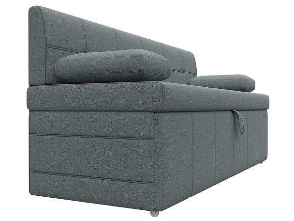 Диван кухонный прямой Лео Рогожка серый - Вид 3