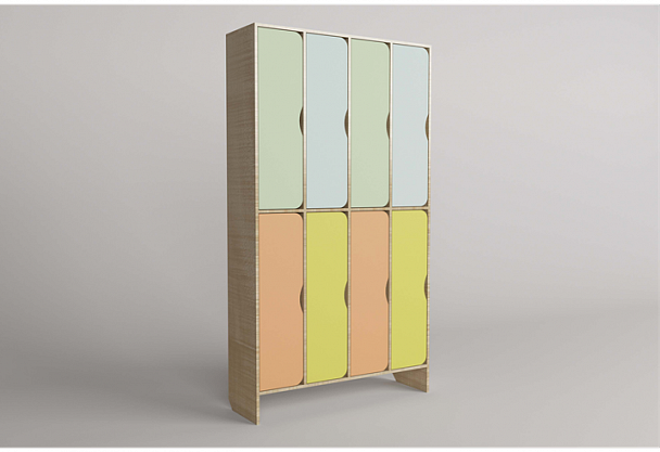 Шкаф двухъярусный 4-секционный - Вид 1