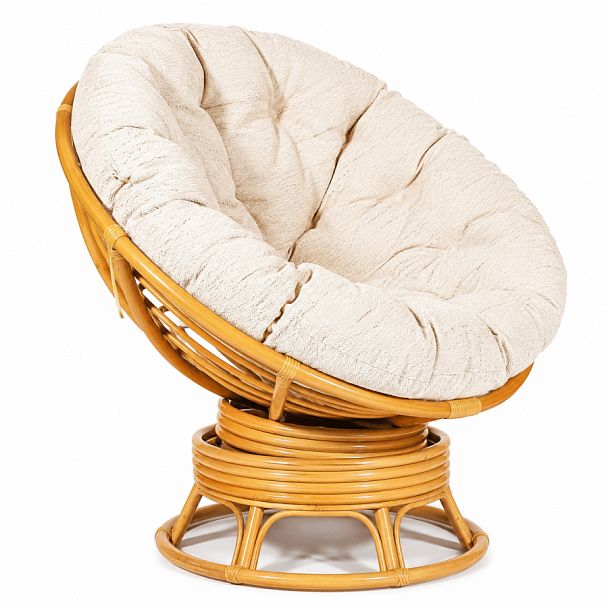 Кресло-качалка Папасан/Papasan (W 23/01 B) /с подушкой/Honey (мед) - Вид 1