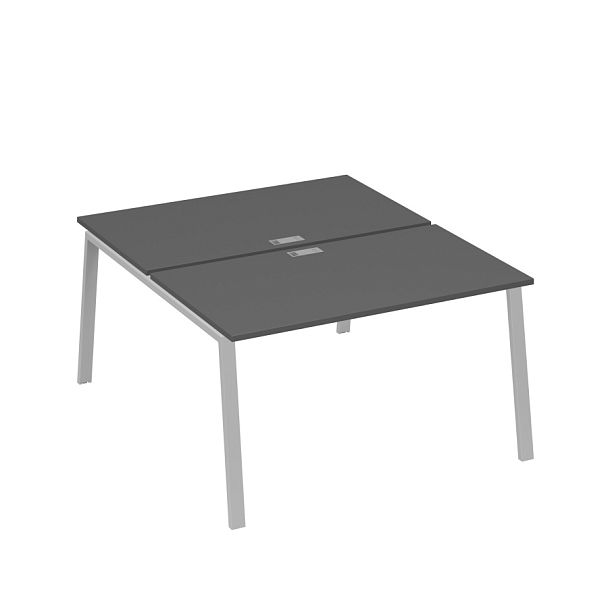 Рабочая станция каркас TRE 2х140 офисная A4 А4 Б3 177  БП антрацит премиум / металлокаркас серый - Вид 1