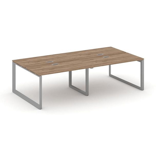 Style Project Next Рабочая станция двухсторонняя SN-59O.DRS-041 Дуб Табак/Металл Серый/Серебро Заглушка 1960*1432*750 - Вид 1