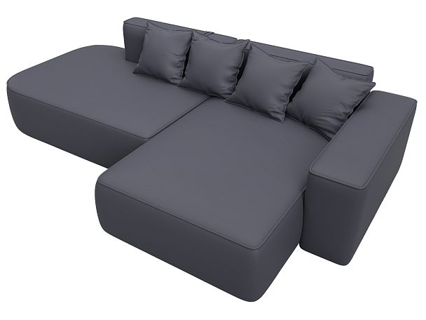 Диван угловой Лига-065 угол правый Экокожа серый - Вид 5