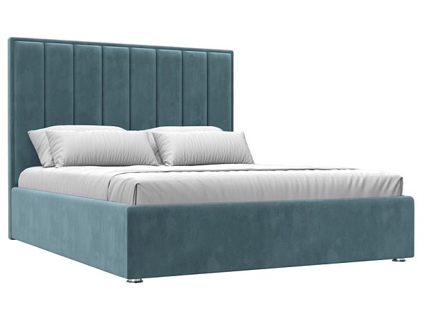 Интерьерная кровать Афродита 160 (полностью велюр бирюзовый) - Вид 1