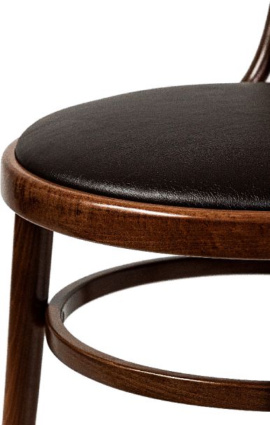 Стул деревянный венский Милем светлый орех/коричневая экокожа - Вид 9