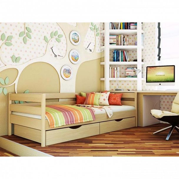 Кровать "Нота с ящиком" сосна - Вид 2