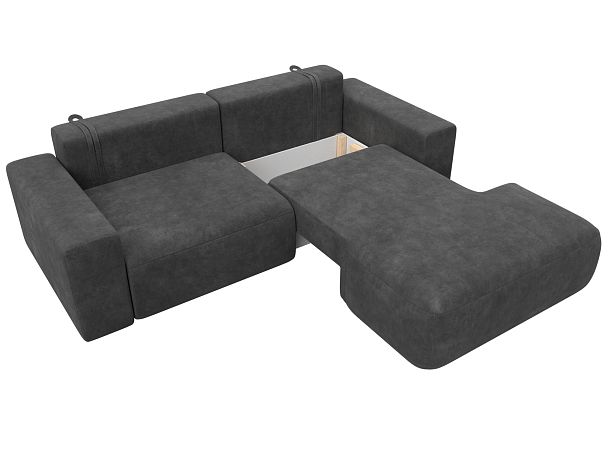 Диван угловой Лига-036 НПБ Классик правый угол Велюр серый - Вид 7