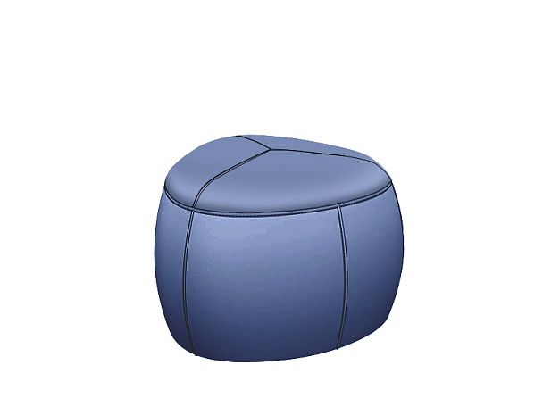Пуф СТОУН СТ-70 65х65х45h Oregon 03 (кожзам) синий "Пуфы и банкетки"  ТК-002920003506 синий - Вид 1