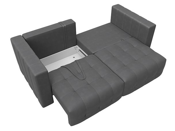 Диван прямой Лига-052 НПБ Замша серый - Вид 8