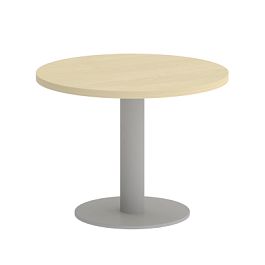 Home Office Стол журнальный круглый VR.SP-5-60.1G Клён/Серый металл 600*600*450 - Фото предпросмотра