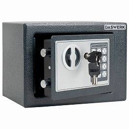 Сейф мебельный DASWERK SC-170EL (170х230х170 мм), электронный замок, графит, 291338 - Фото предпросмотра