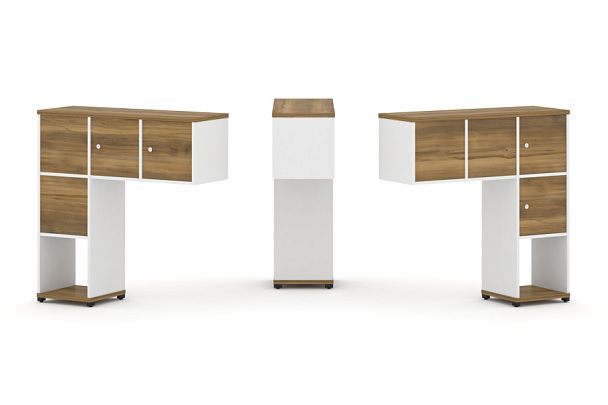 Concept Надставка низкая CN.DNN-002 Сандал Янтарный/Белый Бриллиант/Металл Черный 1099*365*1130 - Вид 1