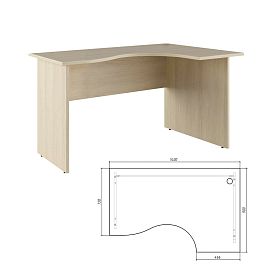 Стол эргономичный правый Trend 140x90x75 дуб феррара - Фото предпросмотра