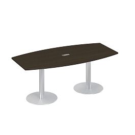 Стол 200x100 на колоннах фигурный для переговоров A4 А4 ХР 113 - Фото предпросмотра