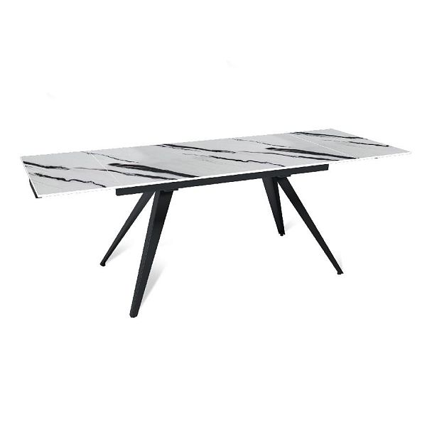 Стол раскладной Asti (140+40+40), керамика глянцевая Panda White - Вид 4