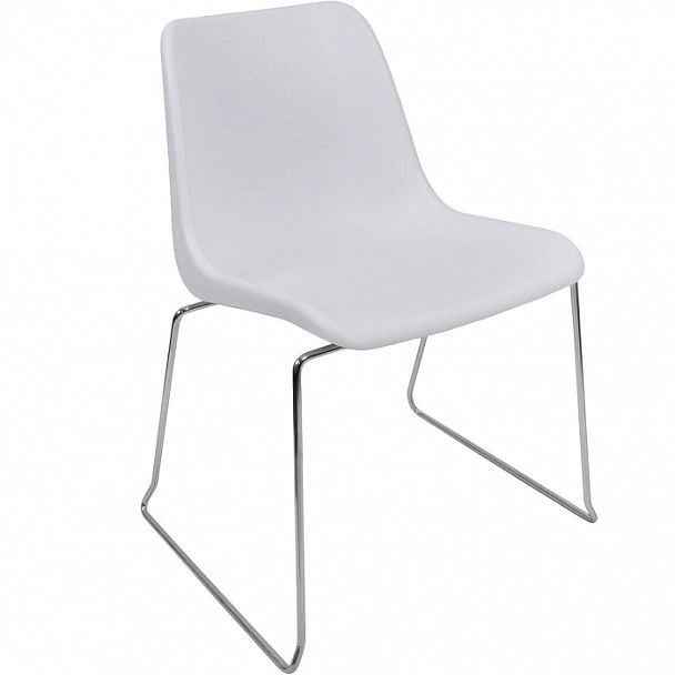 Стул Vicenza (пруток), каркас хром, белый, стопируемый - Вид 1
