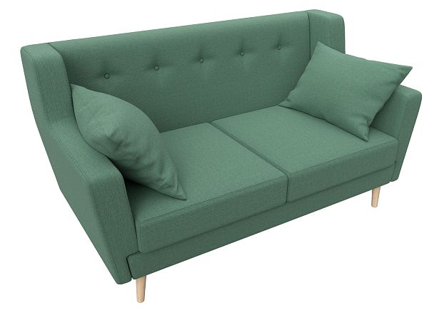 Диван кухонный прямой Брайтон 2 Рогожка зеленый - Вид 5