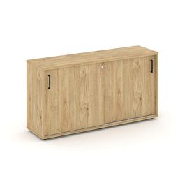 Стайл Проджект Тумба опорная/приставная SN.TOP-143 Тиквуд Светлый/Черный Ручки 1632*400*750 - Фото предпросмотра