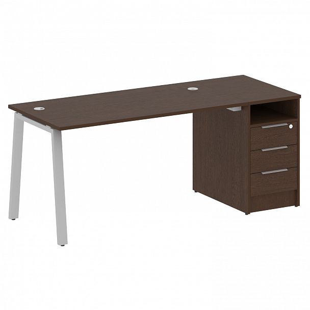 Рабочая станция "Metal System" БА.РС-СТП -1.3 венге/серый - Вид 1