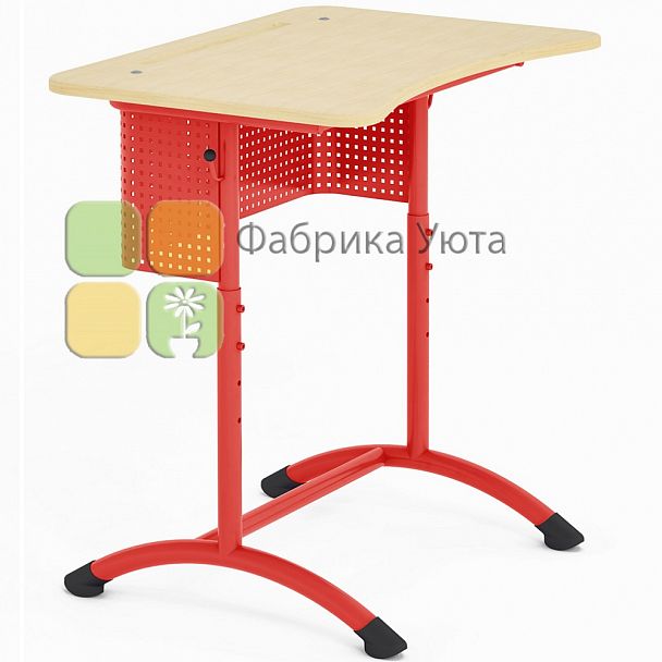 Парта одноместная ЭКСТРА (Р) с перф. экраном, рег. (4-6 гр) - Вид 4