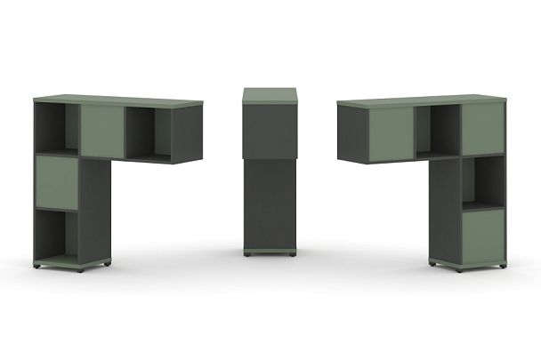 Concept Надставка низкая CN.DNN-001 Кобо/Антрацит/Металл Антрацит 1099*365*1130 - Вид 1