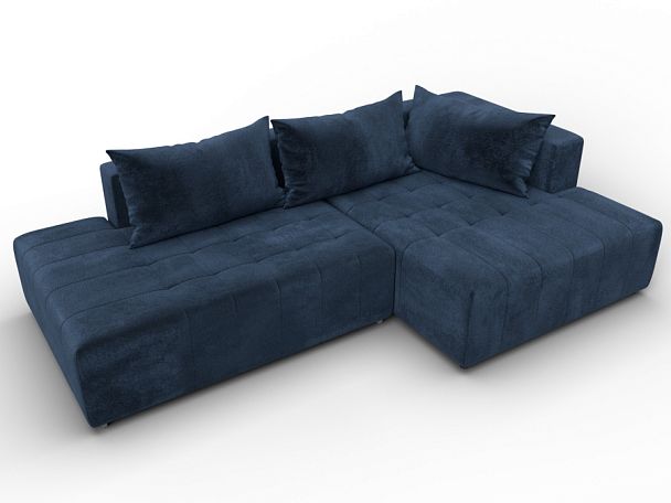 Диван угловой Лига-103 НПБ угол правый Велюр синий - Вид 6