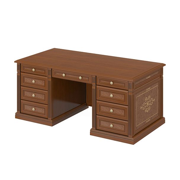 Стол руководителя "Версаль люкс"  ПК-ВРЛ-СТ205х90И3/ДП-В1-209 орех орвието - Вид 1