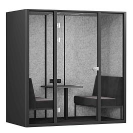 SoundCube RV QUATTRO з/с-глухая  SDC-2.2-WA Антрацит/Зимний Лес/Черный/Антрацит/Прозрачный/Серый 2200*1470*2278 - Фото предпросмотра