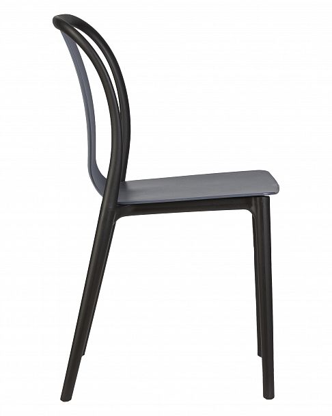 Стул обеденный DOBRIN ADAM (черный/серо-голубой) - Вид 3