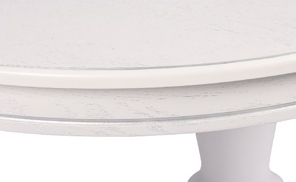 Обеденная группа стол Арей 140(180)х80х76 Белый с серебряной патиной и 4 стула Арктос Белый с серебряной патиной/Бирюзовый жаккард - Вид 5