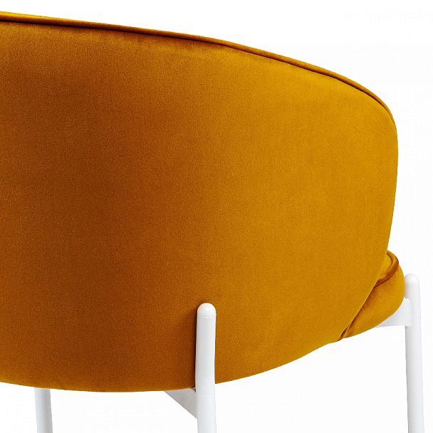 Комплект кухонных стульев Миэль горчичный велюр/белый, 2 шт. - Вид 9