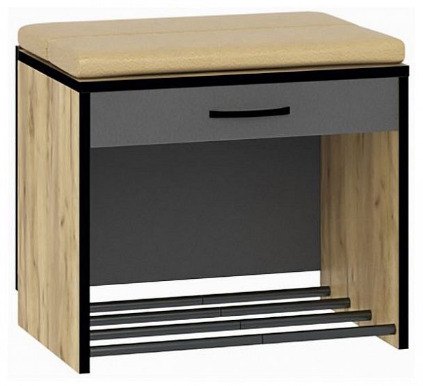 Банкетка-стеллаж для обуви Ольга-лофт 5.1 - Вид 1