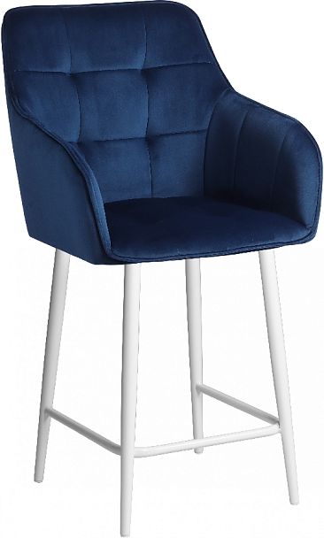 Полубарное поворотное кресло Мони К, Confetti blue/белый - Вид 4