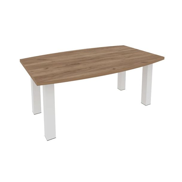 First Стол переговорный KPRG-2 Дуб табак/Белые опоры 1800*1100*750 - Вид 1