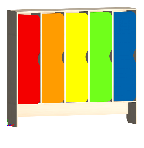 Шкаф детский 5-секционный для одежды ручки радиус ШЛД-011 - Вид 2