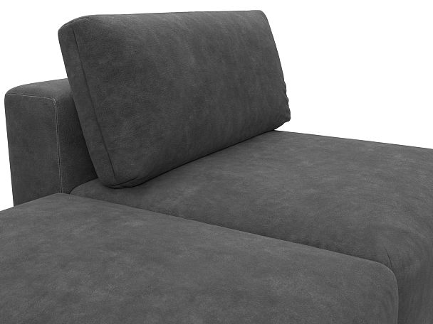 Модули диван и пуф Лига-060 НПБ Велюр серый - Вид 4