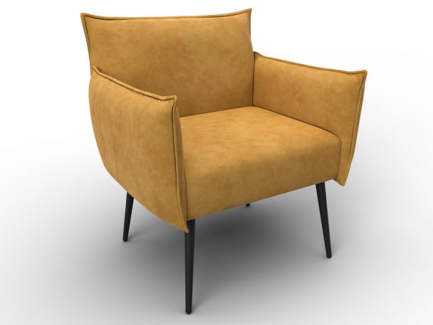Кресло Лига-083 Велюр желтый - Вид 6