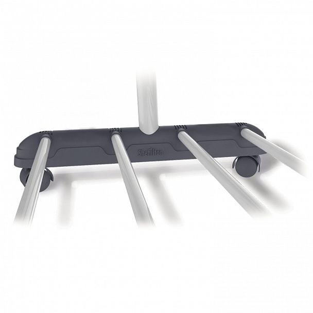 Вешалка для плечиков СН-4345, 1660х860х440 мм, передвижная, пластик/металл, серая/хром - Вид 4