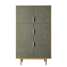 Большой комод с шестью дверками Line R20/browngrey - Фото предпросмотра