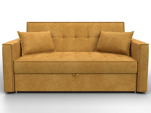 Диван прямой Лига-104 (140) Велюр желтый - Вид 2